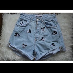 Zara Mickey Shorts